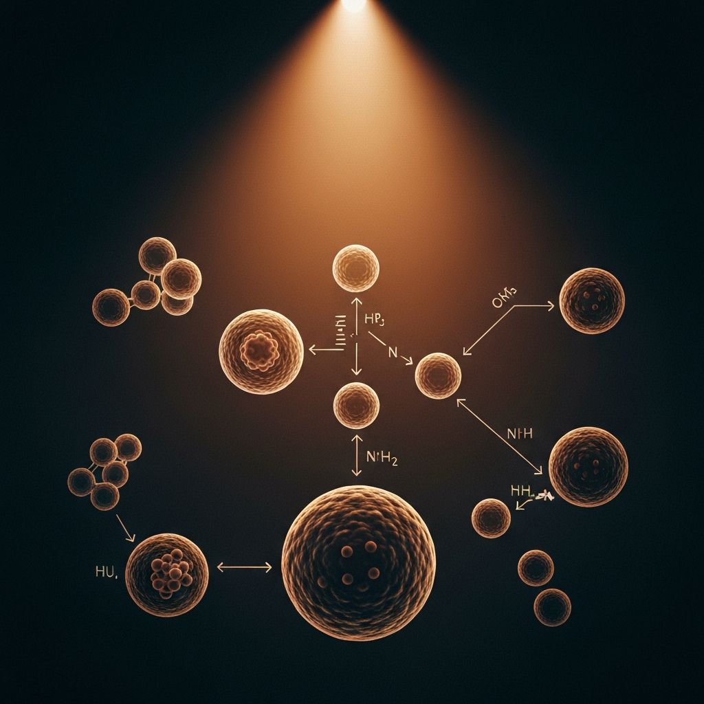 Illustration of metabolic processes in the human body